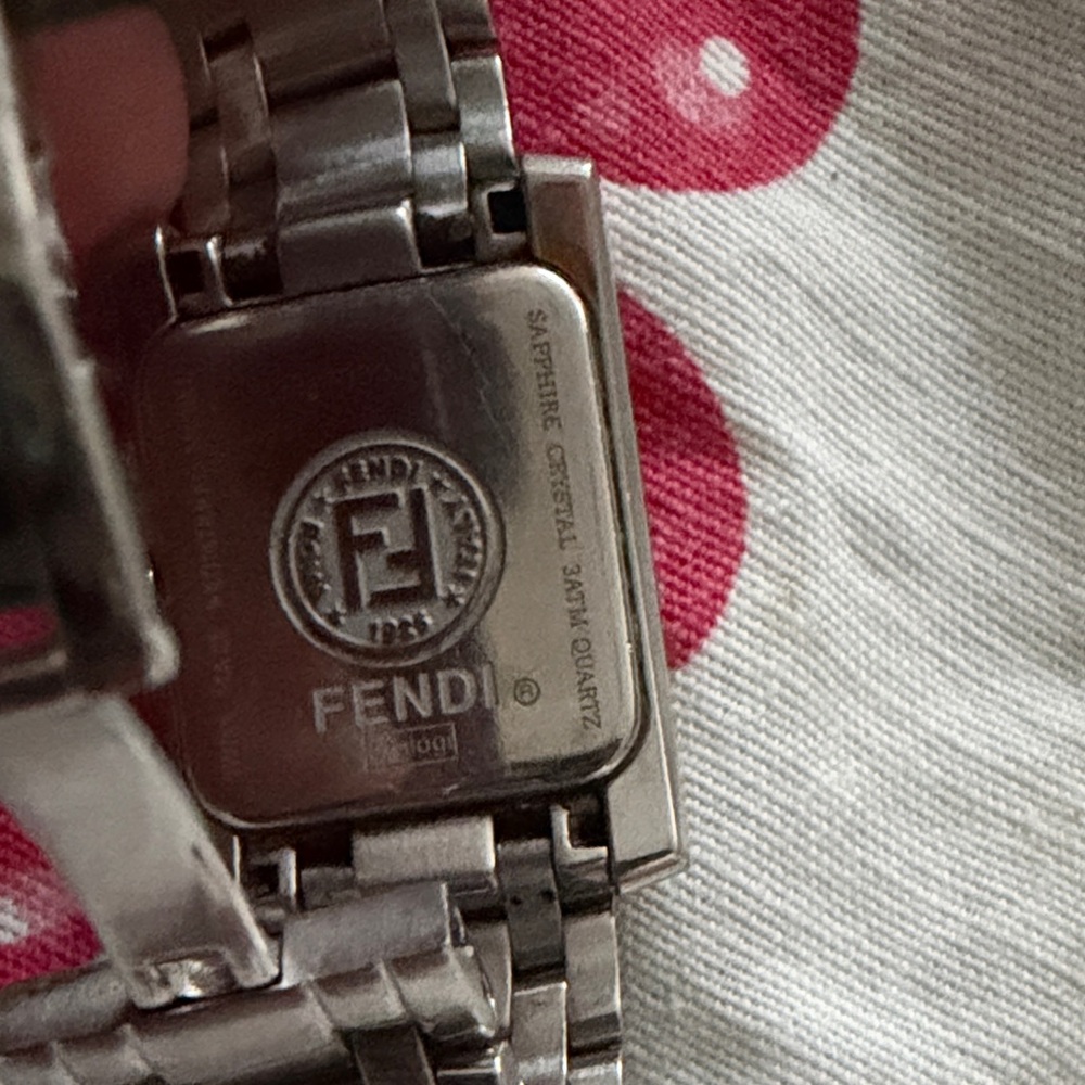 Fendi Silver Square-Faced Watch - image 4